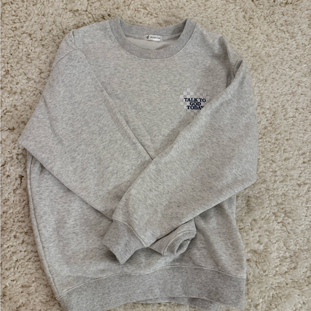Elevated Faith grey crewneck sweatshirt